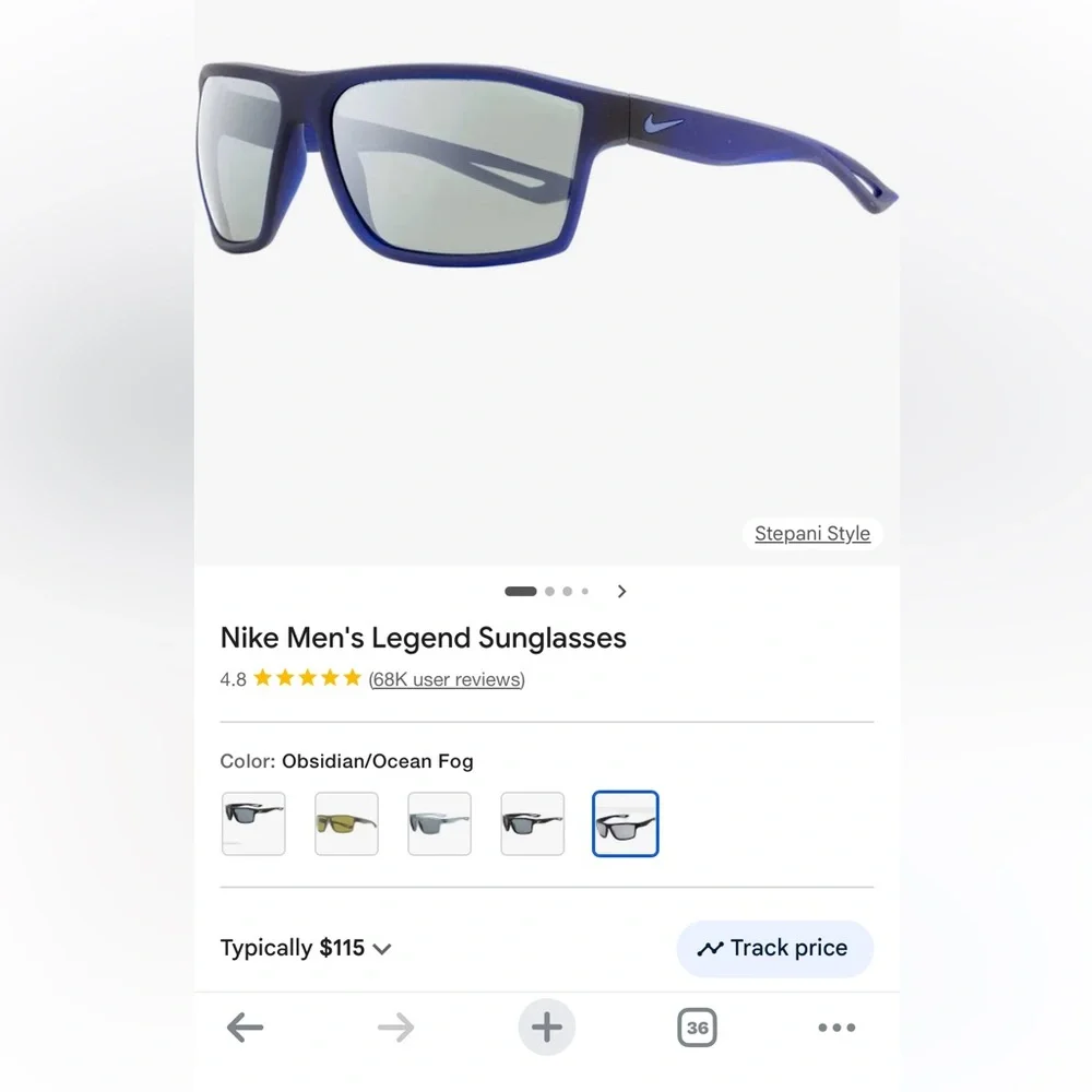 BADASS Nike Legend Sunglasses in Obsidian Blue Frames & Ocean Fog Gray Lenses - Picture 2 of 12